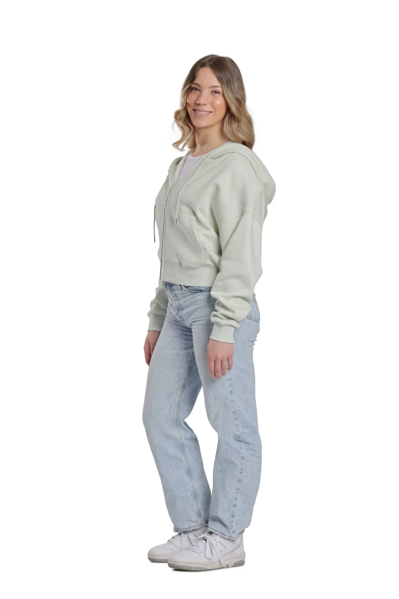 Oversized Zip Hoodie in Silver Green sold by Lazypants product image thumbnail 3