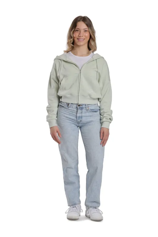 Oversized Zip Hoodie in Silver Green made by Lazypants