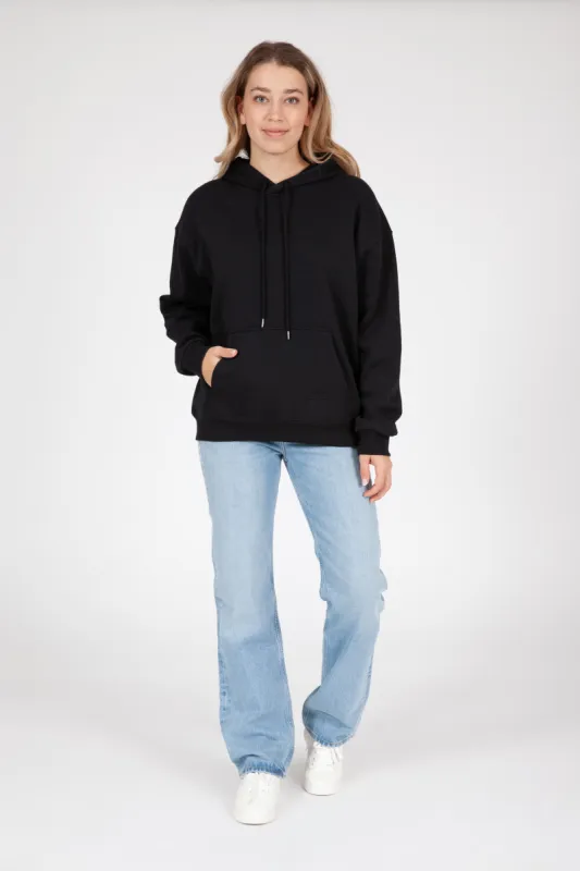 Chlo Relaxed Fit Hoodie in Black sold by Lazypants