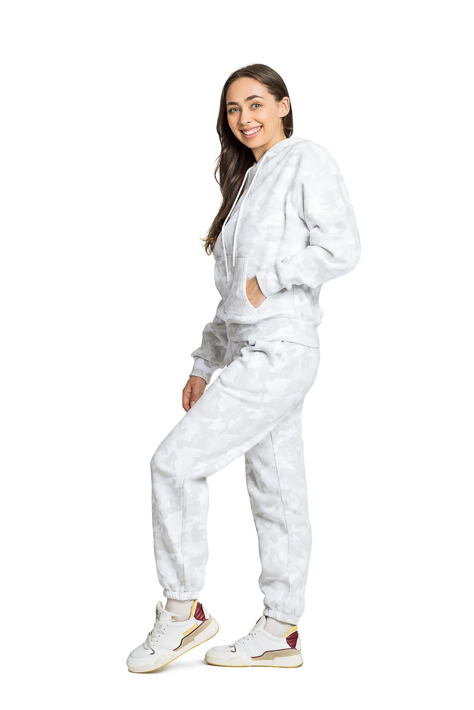 Women's tracksuit in winter white camo sold by Lazypants product image thumbnail 4