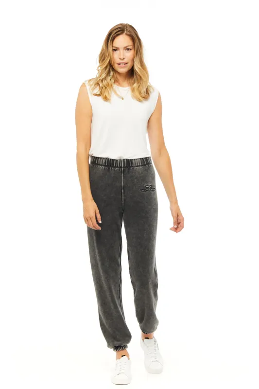 Niki Exclusive Ultra-Soft Sweatpants in Vintage Black sold by Lazypants