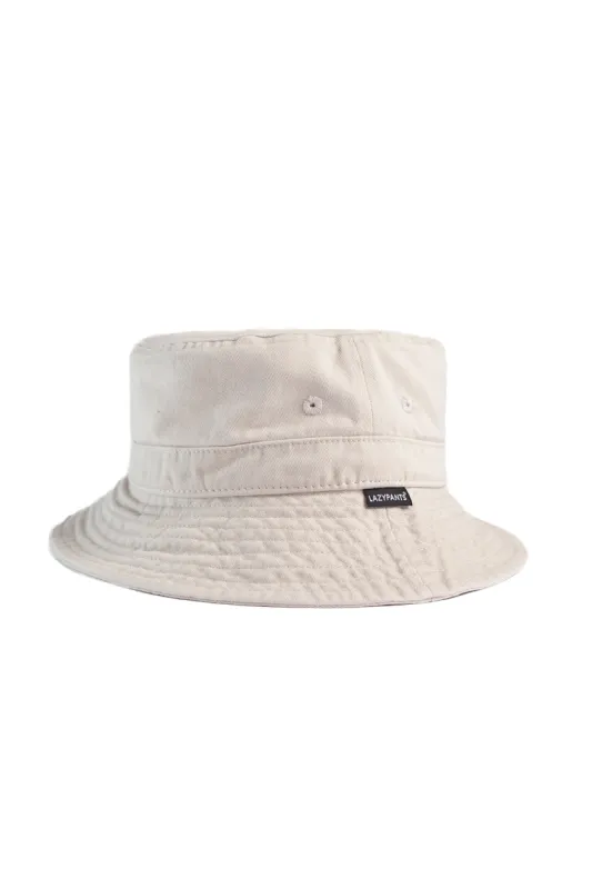 🎁 Washed Cotton Twill Dad’s bucket hat in bone (100% off) sold by Lazypants