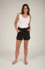 Lightweight Cotton Gauze shorts in black sold by Lazypants