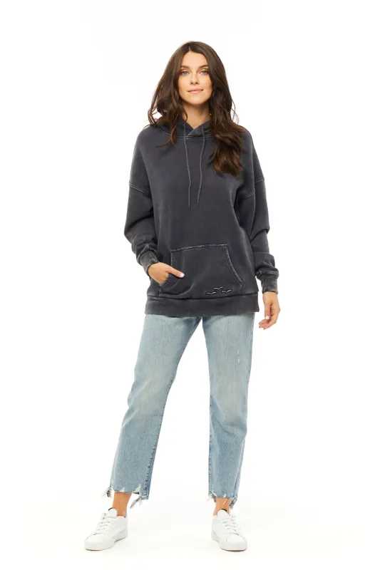 Cooper Exclusive Ultra-Soft Boyfriend Hoodie in Vintage Navy sold by Lazypants