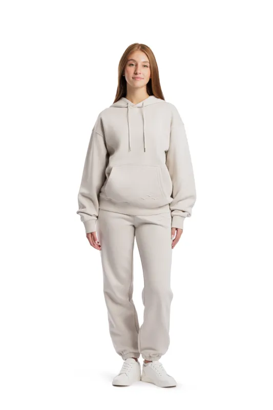 Women's tracksuit set in bone made by Lazypants
