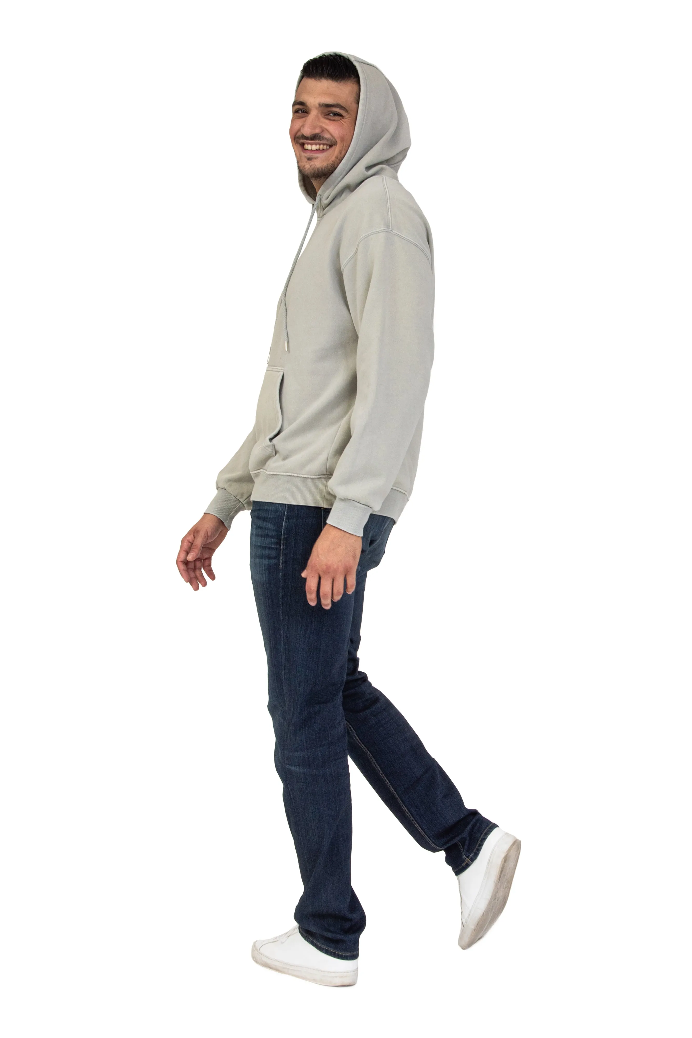 Men's Relaxed Fit Hoodie in Vintage Pearl Grey sold by Lazypants product image thumbnail 5