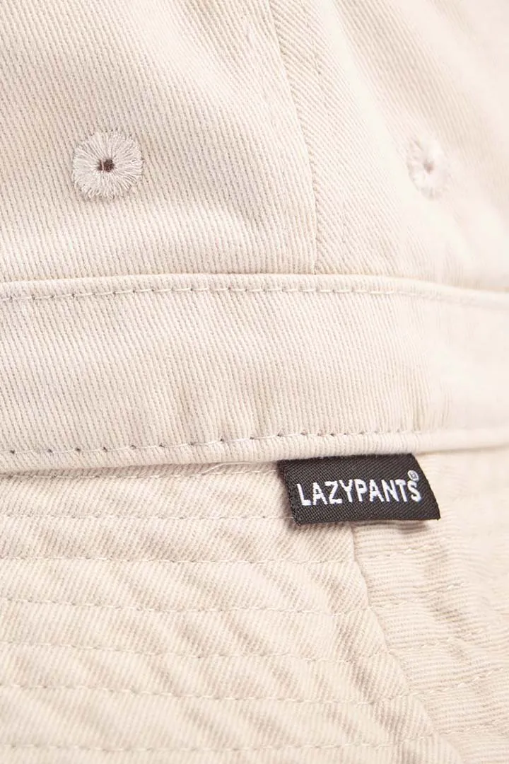 Washed Cotton Twill Dad’s bucket hat in bone sold by Lazypants product image thumbnail 2