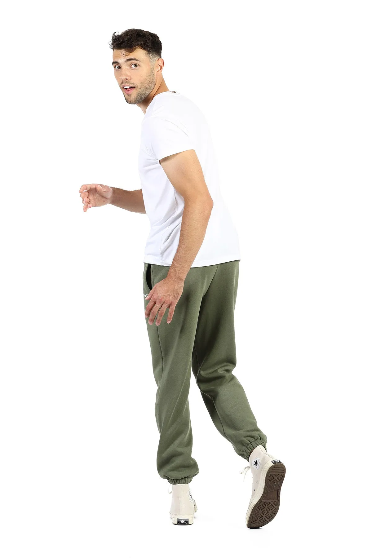 Men’s Premium Fleece Sweatpants in Olive sold by Lazypants product image thumbnail 2