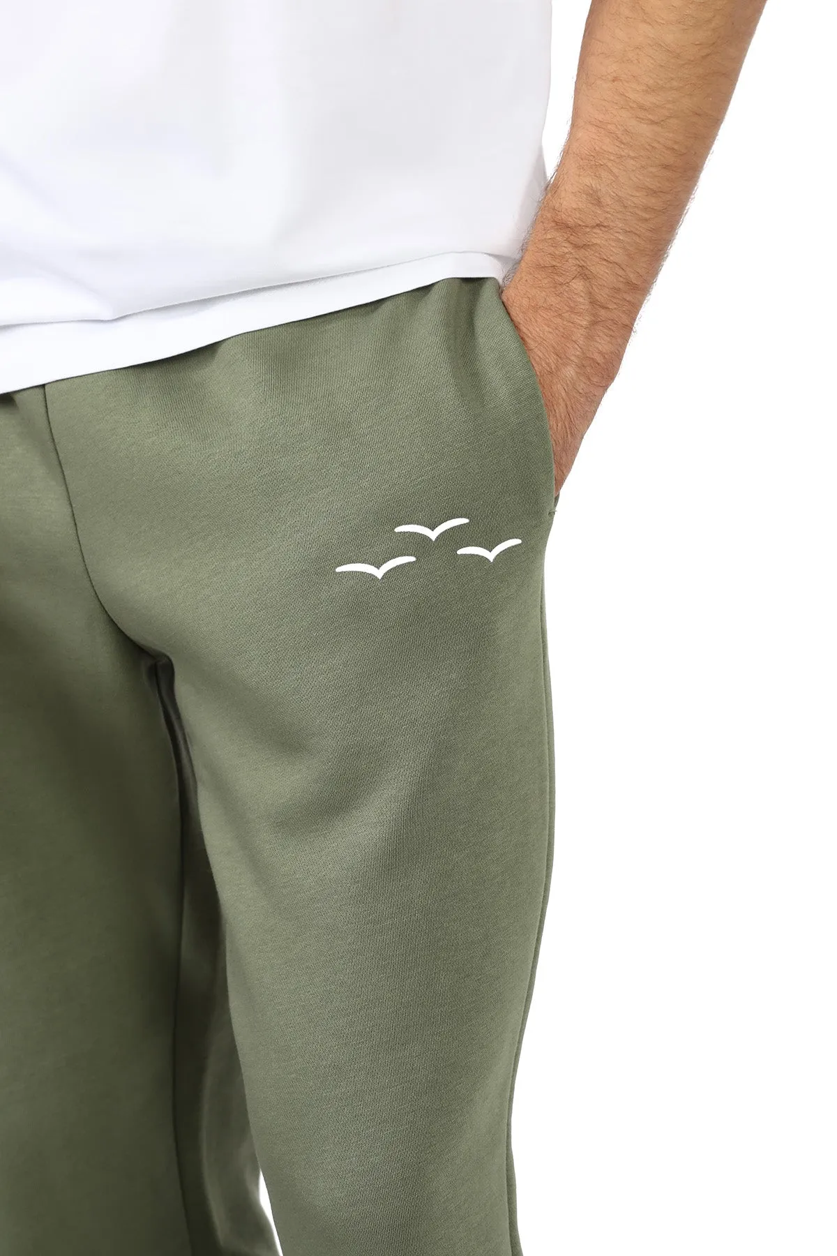 Men’s Premium Fleece Sweatpants in Olive sold by Lazypants product image thumbnail 3