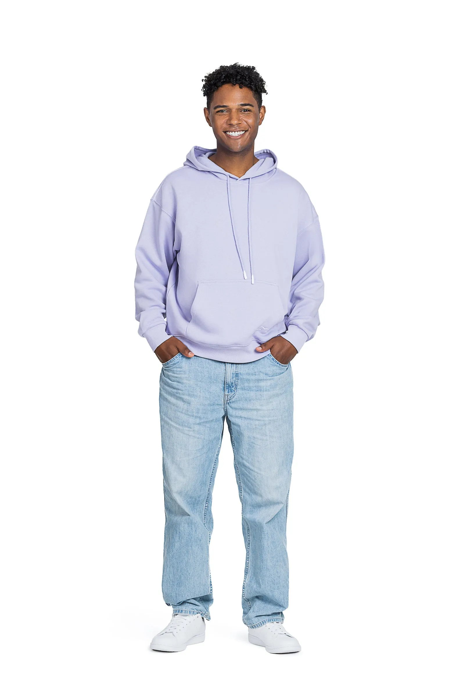 Men's Relaxed Fit Hoodie in Lavender sold by Lazypants