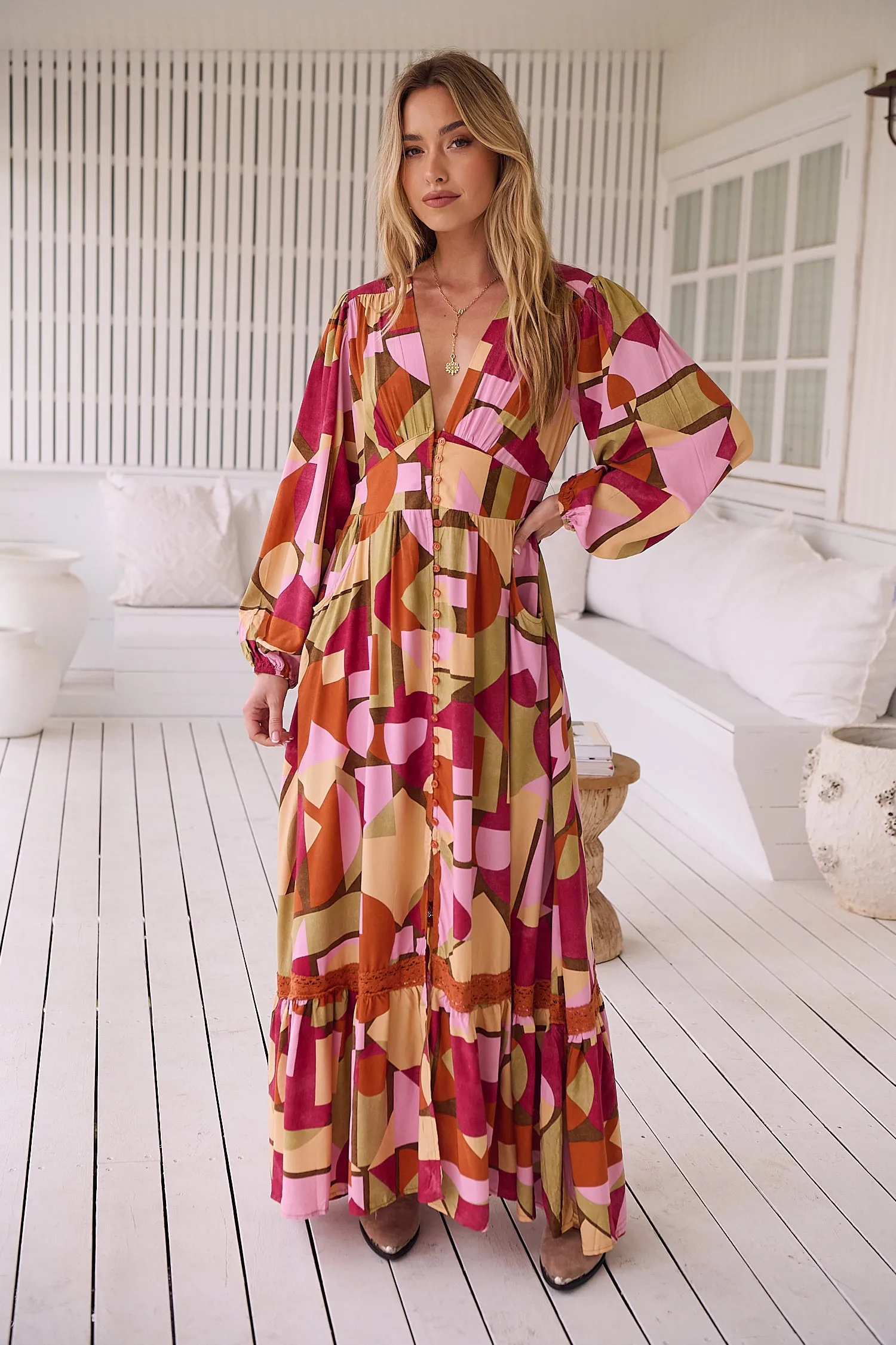 Freya Print Tabitha Maxi sold by Lilac and Mila product image thumbnail 2