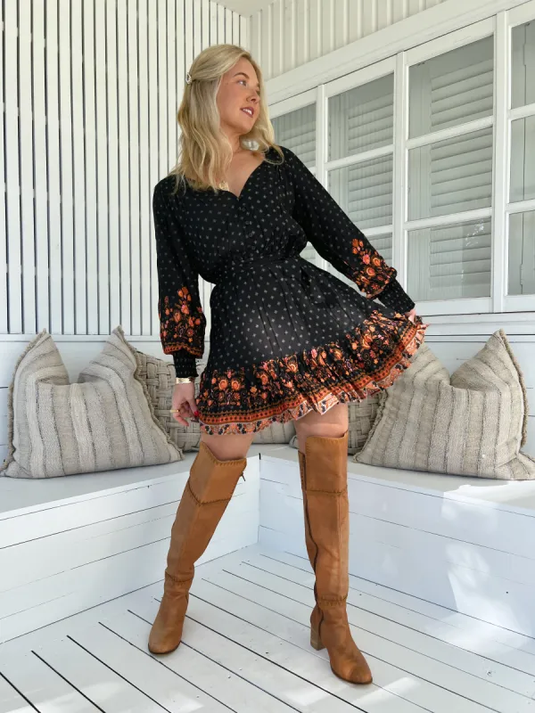 Emmery Print Dahlia Dress sold by Lilac and Mila