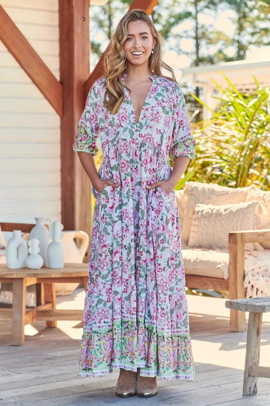 Sakura Print Tillie Maxi Dress sold by Lilac and Mila