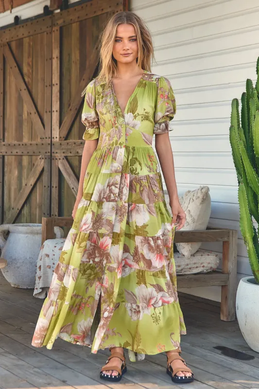 Mistletoe Print Annabel Maxi sold by Lilac and Mila