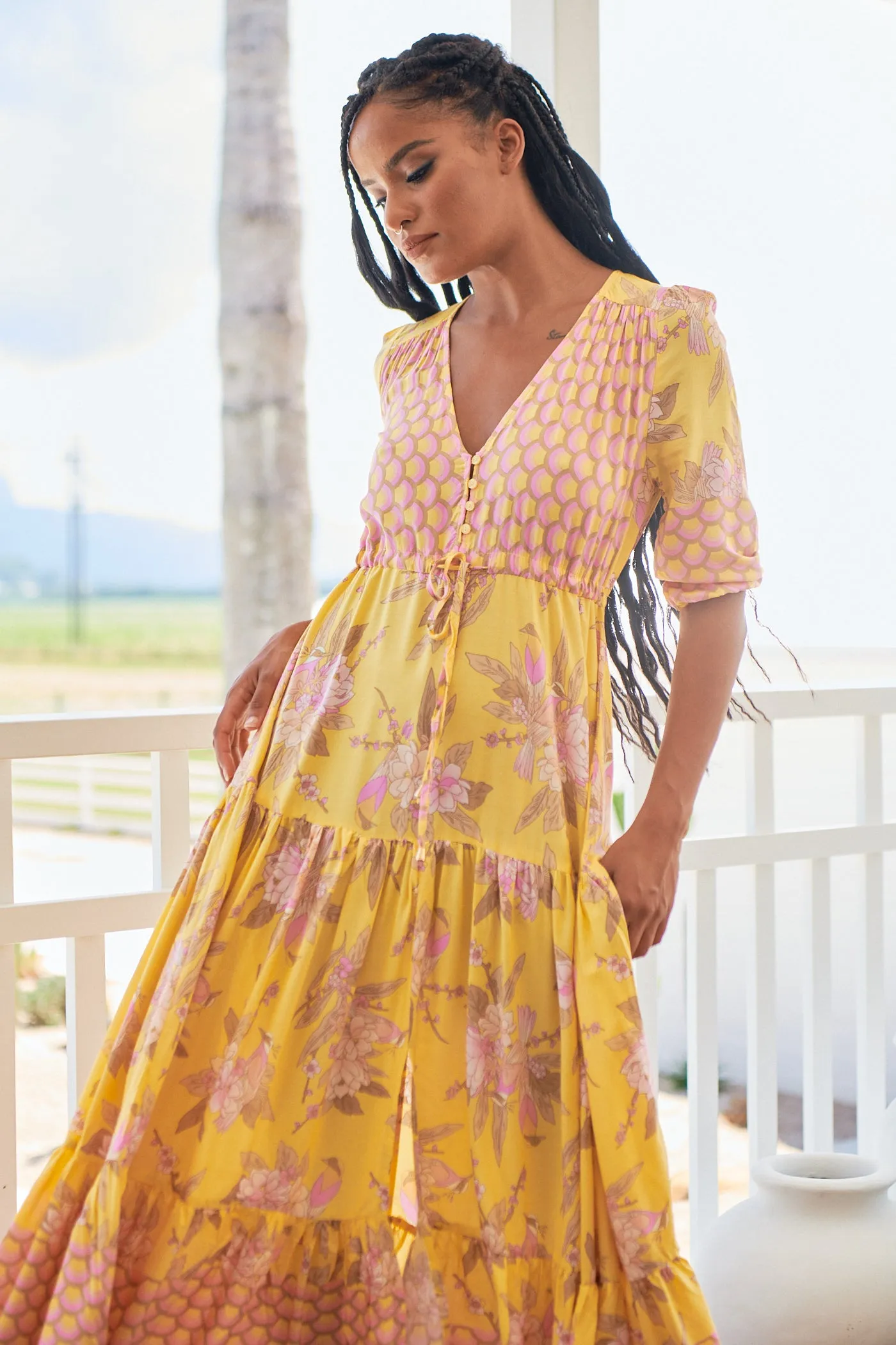 Sol Print Tessa Maxi sold by Lilac and Mila product image thumbnail 5
