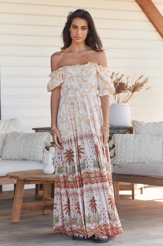 Yasmina Print Claudette Maxi Dress sold by Lilac and Mila