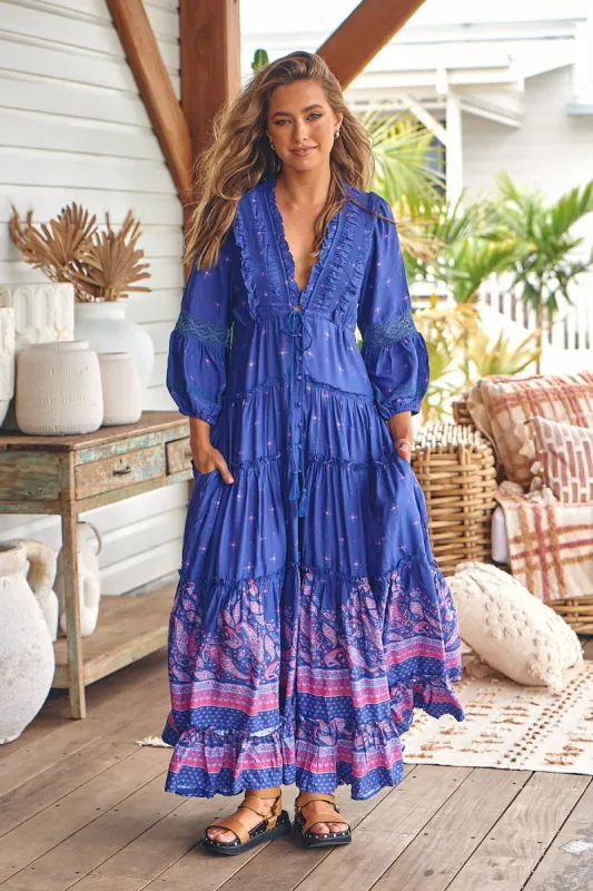 Celestial Print Tae Maxi Dress sold by Lilac and Mila