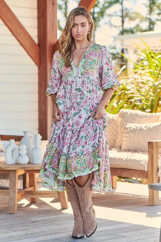 Sakura Print Monday Midi Dress sold by Lilac and Mila