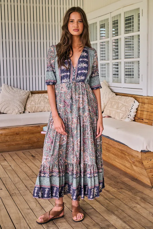 Olivine Print Tessa Maxi sold by Lilac and Mila