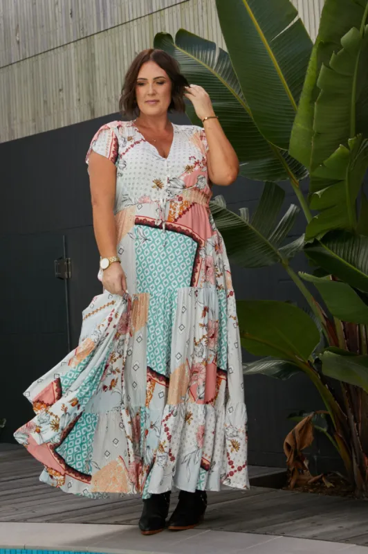 Maisie Print Melissa Maxi sold by Lilac and Mila