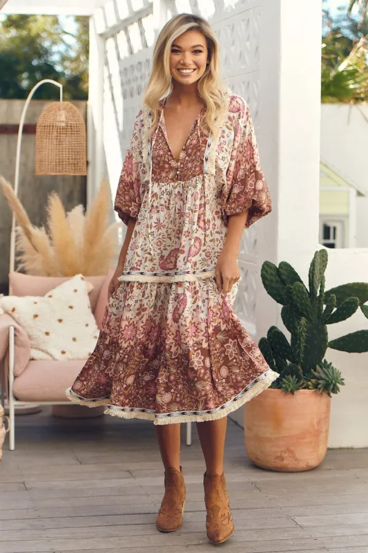 Flower Fields Print Palace Dress sold by Lilac and Mila