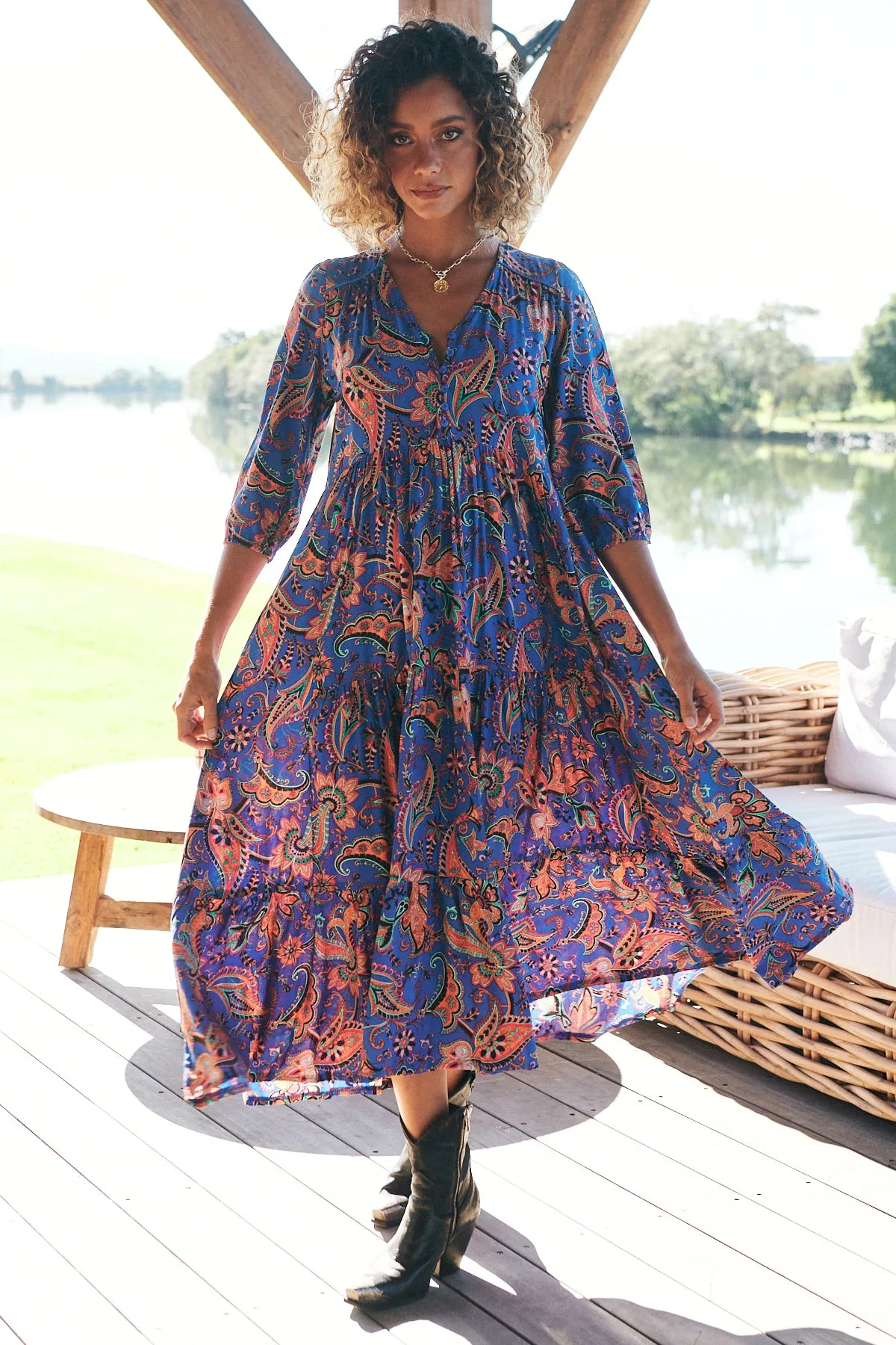 Nirvana Print Eve Dress sold by Lilac and Mila product image thumbnail 4