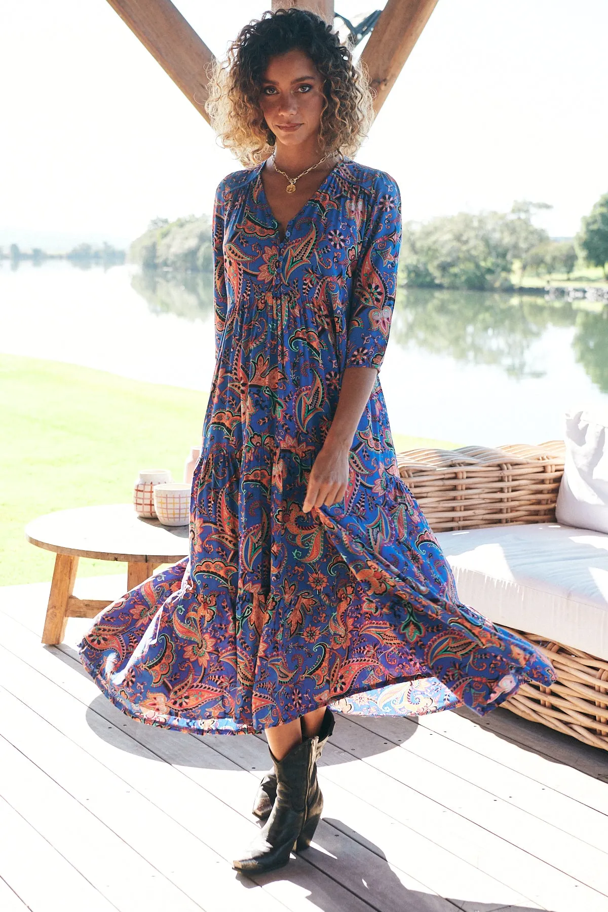 Nirvana Print Eve Dress sold by Lilac and Mila