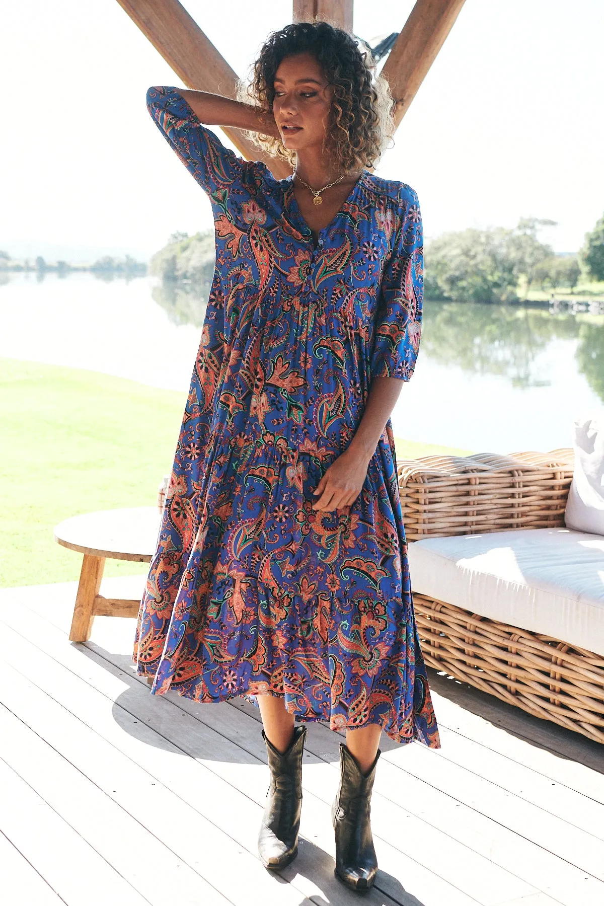 Nirvana Print Eve Dress sold by Lilac and Mila product image thumbnail 5