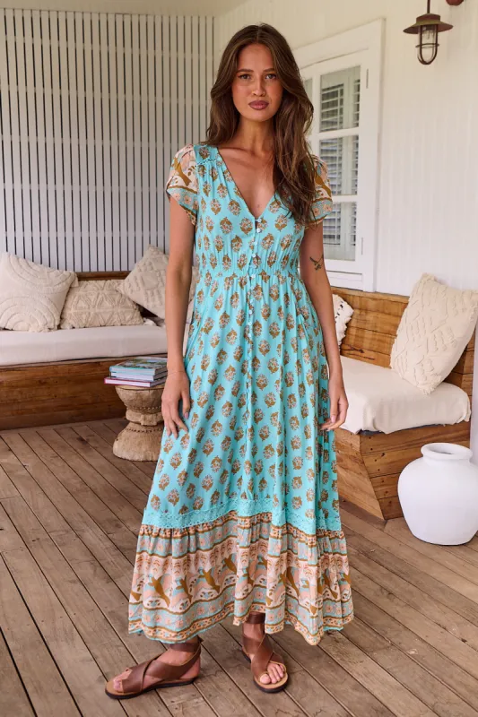 Aquarius Print Carmen Maxi sold by Lilac and Mila