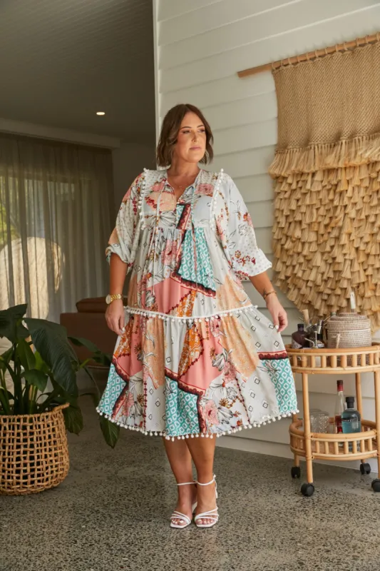 Maisie Print Palace Dress sold by Lilac and Mila