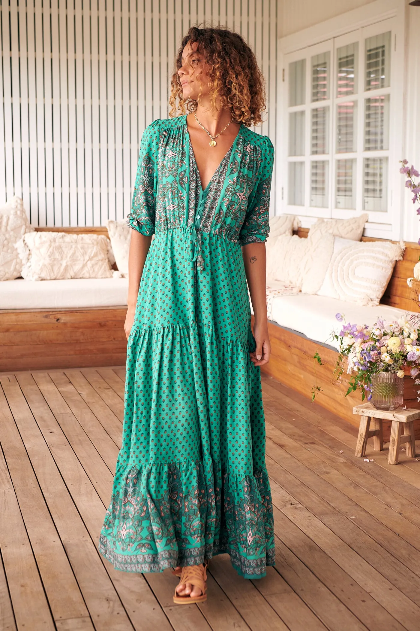 Akira Print Tessa Maxi sold by Lilac and Mila product image thumbnail 3