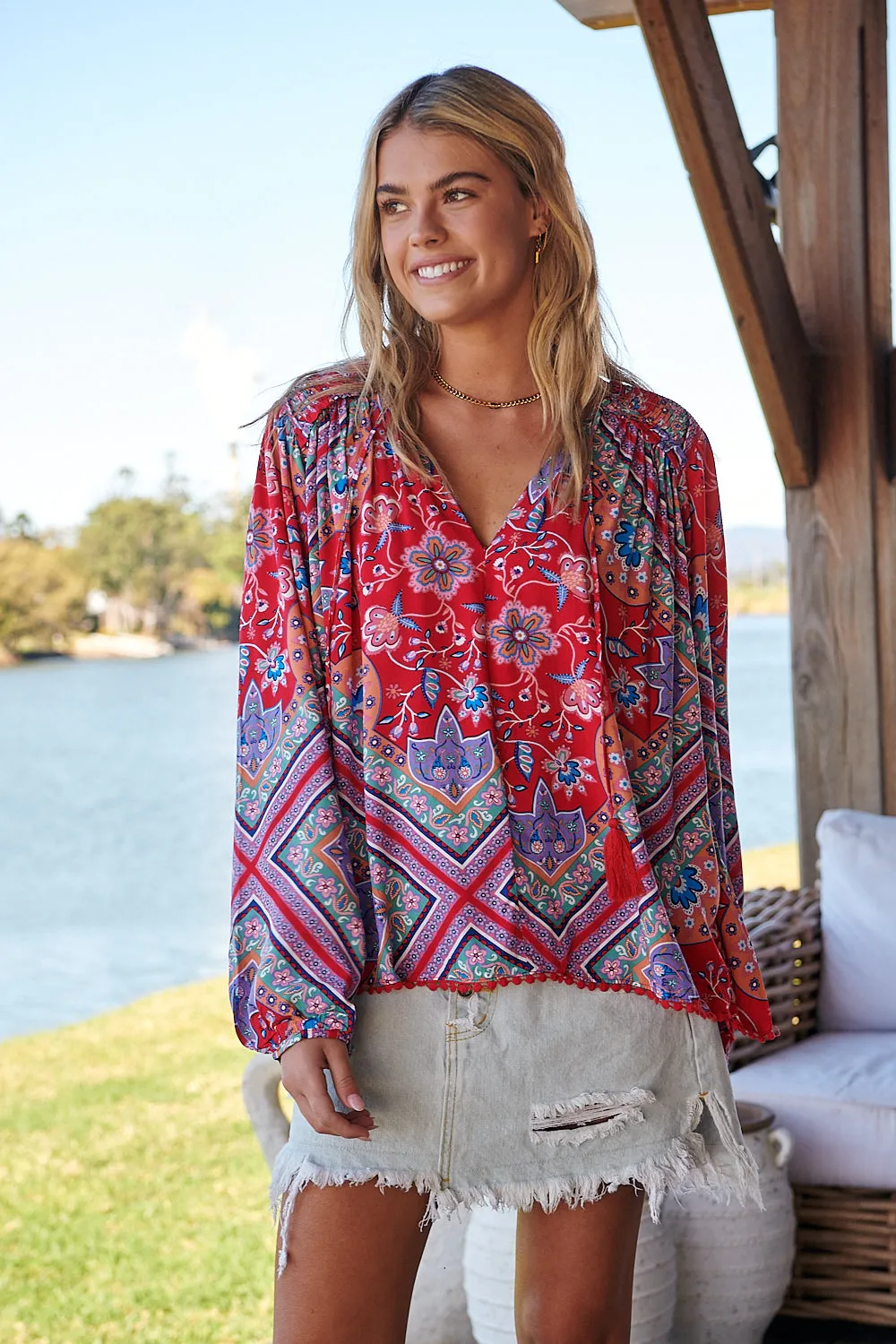 Rosalee Print Rue Top sold by Lilac and Mila product image thumbnail 3