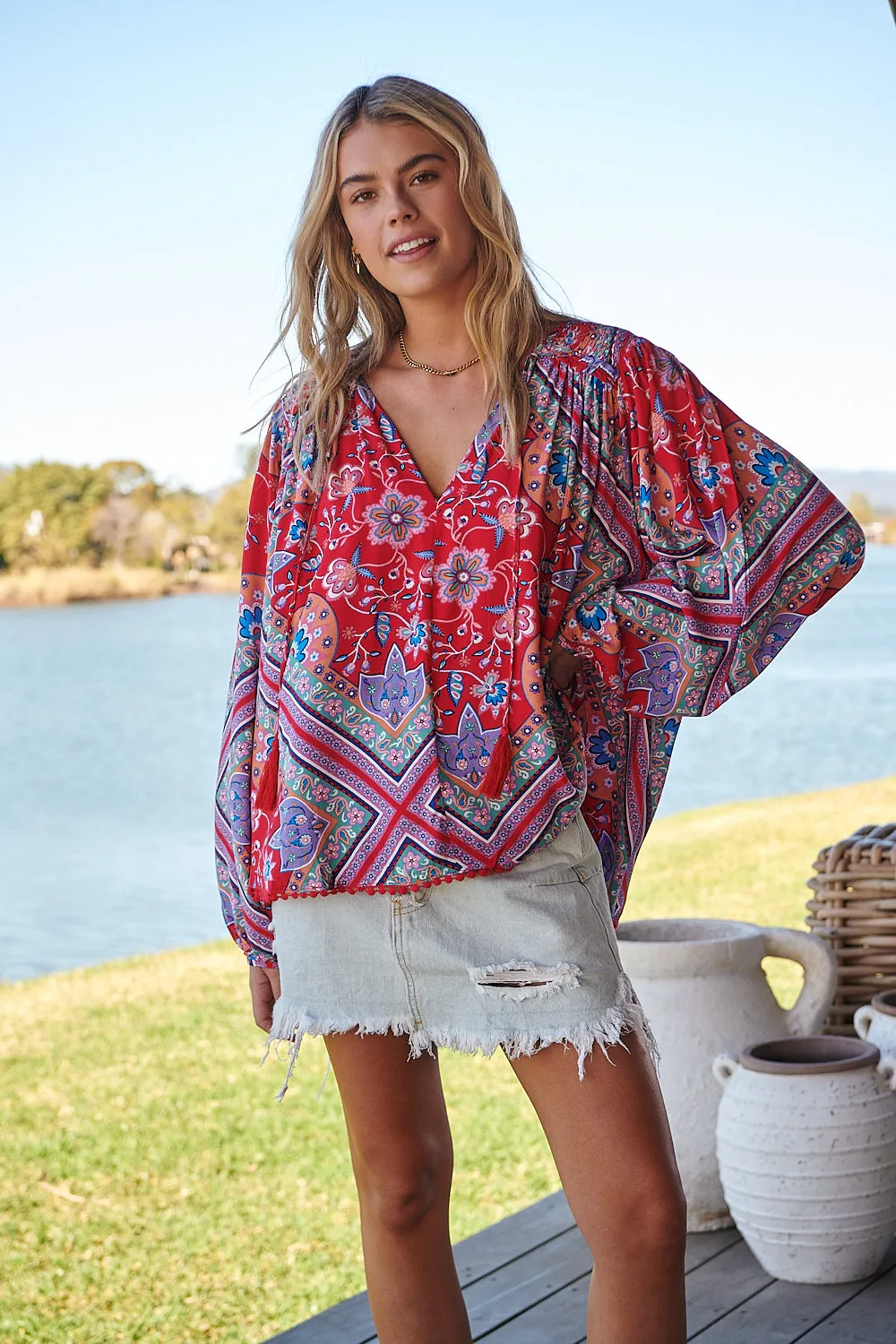 Rosalee Print Rue Top sold by Lilac and Mila product image thumbnail 5