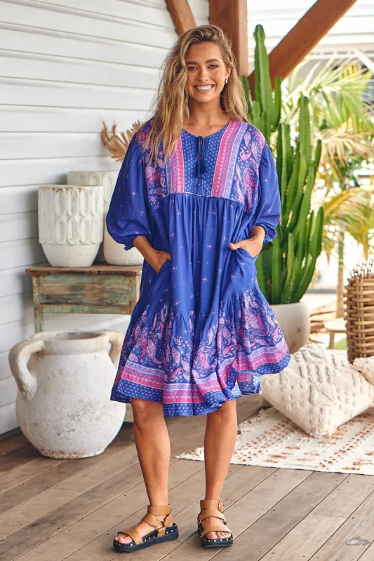 Celestial Print Goldie Mini Dress sold by Lilac and Mila