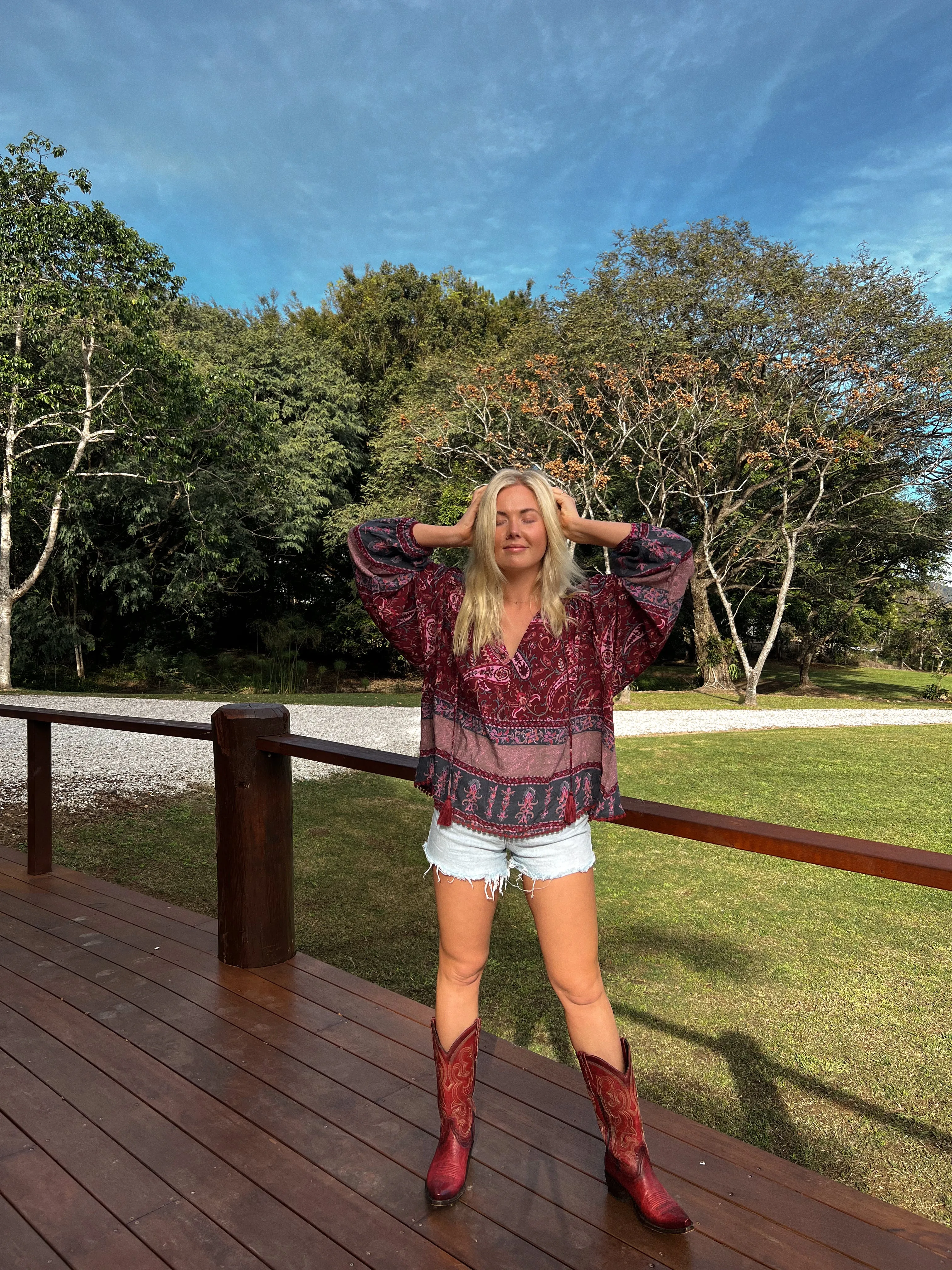 Sadie Print Rue Top sold by Lilac and Mila product image thumbnail 5