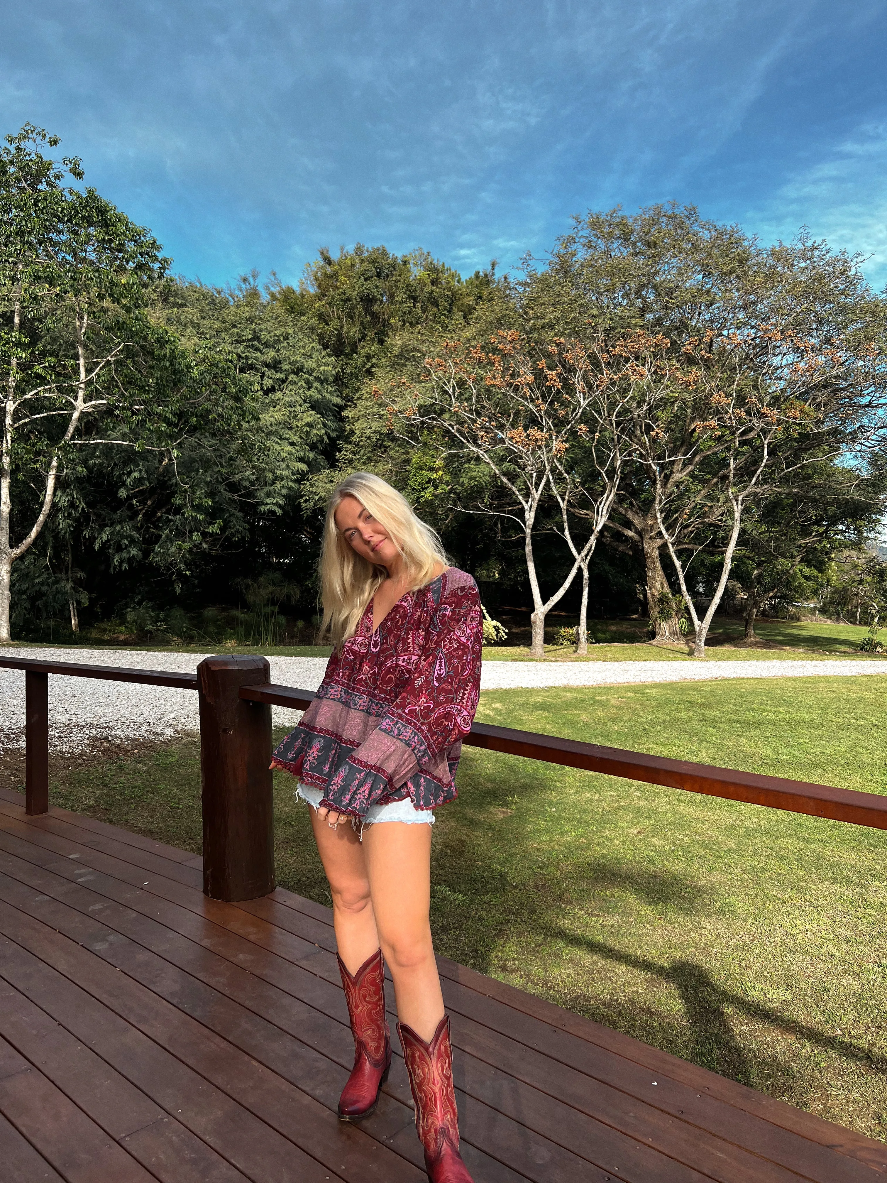 Sadie Print Rue Top sold by Lilac and Mila product image thumbnail 4