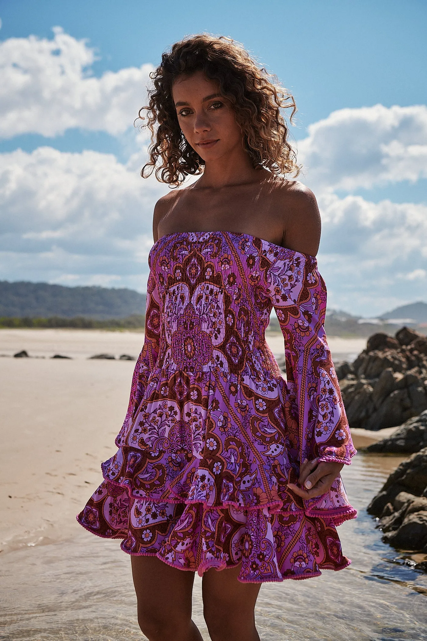 Cosmic Print Primrose Dress sold by Lilac and Mila