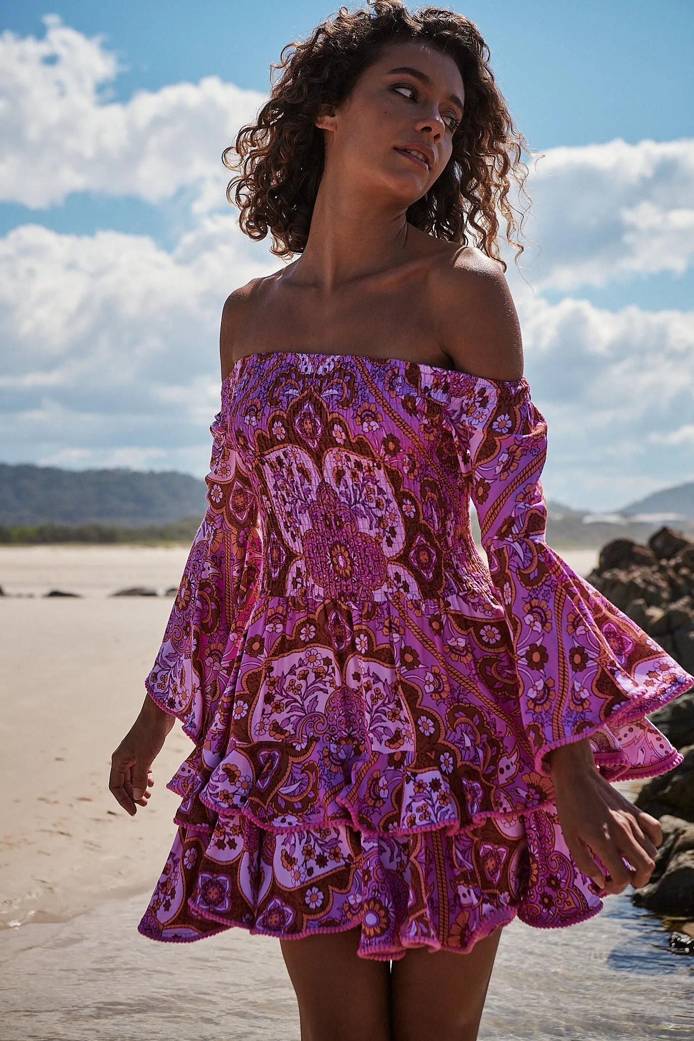 Cosmic Print Primrose Dress sold by Lilac and Mila product image thumbnail 2