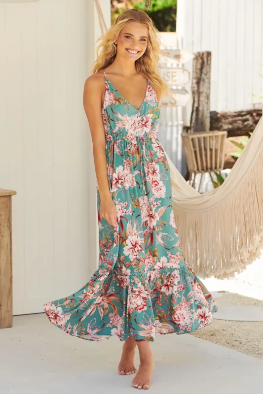 Malini Print Reef Maxi Dress sold by Lilac and Mila