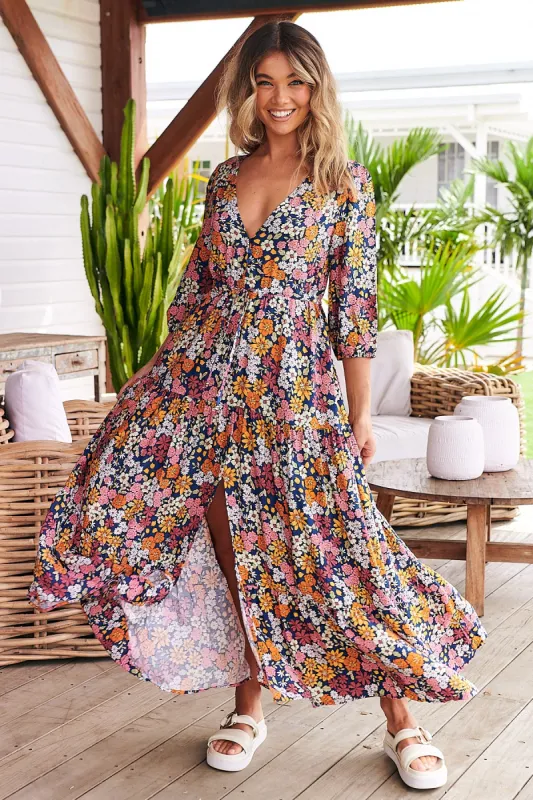 Flowers Print Tessa Maxi sold by Lilac and Mila