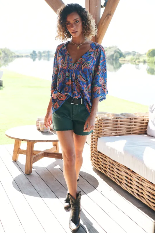 Nirvana Print Gabriella Top sold by Lilac and Mila