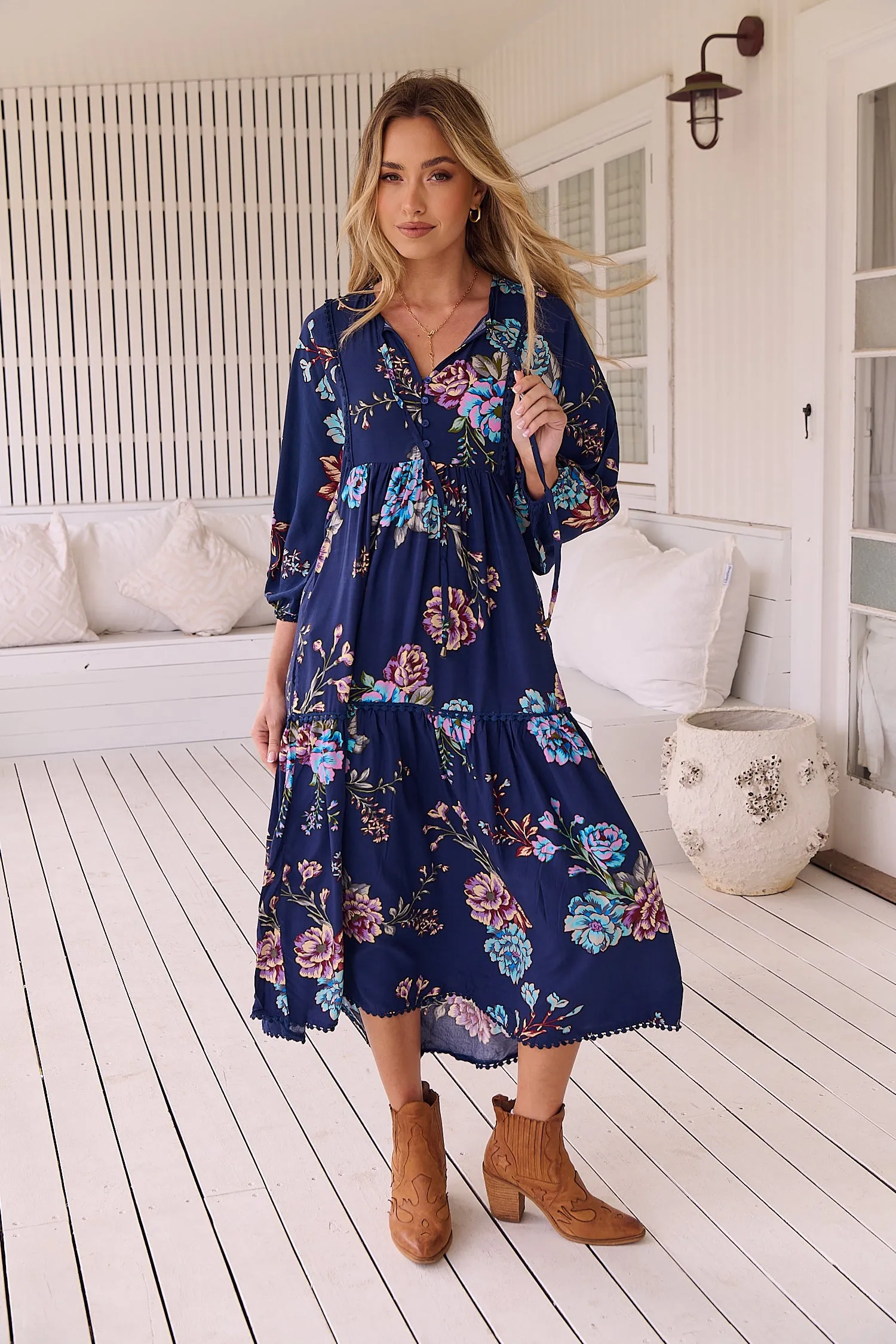 Botanica Print Palace Dress sold by Lilac and Mila product image thumbnail 2