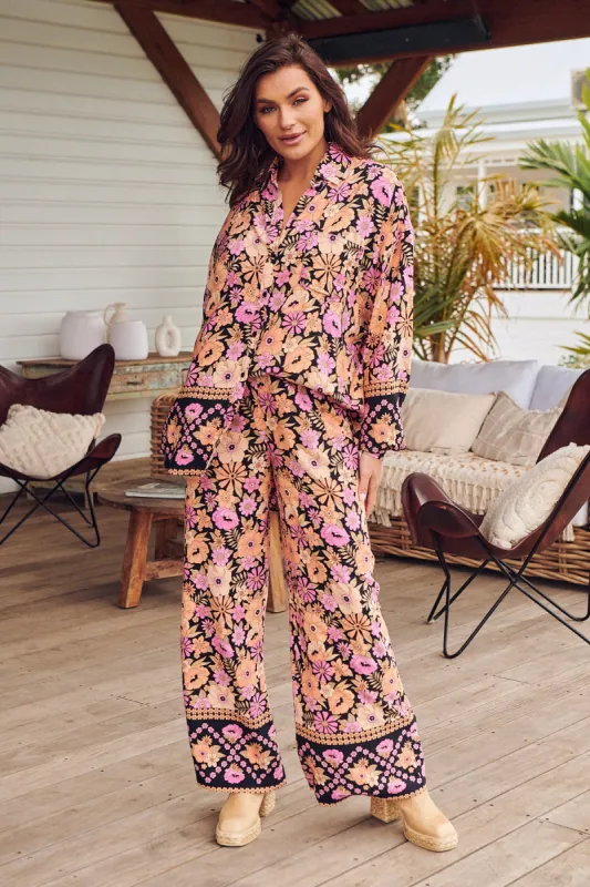 Apricot Blossom Print Jax Pants sold by Lilac and Mila