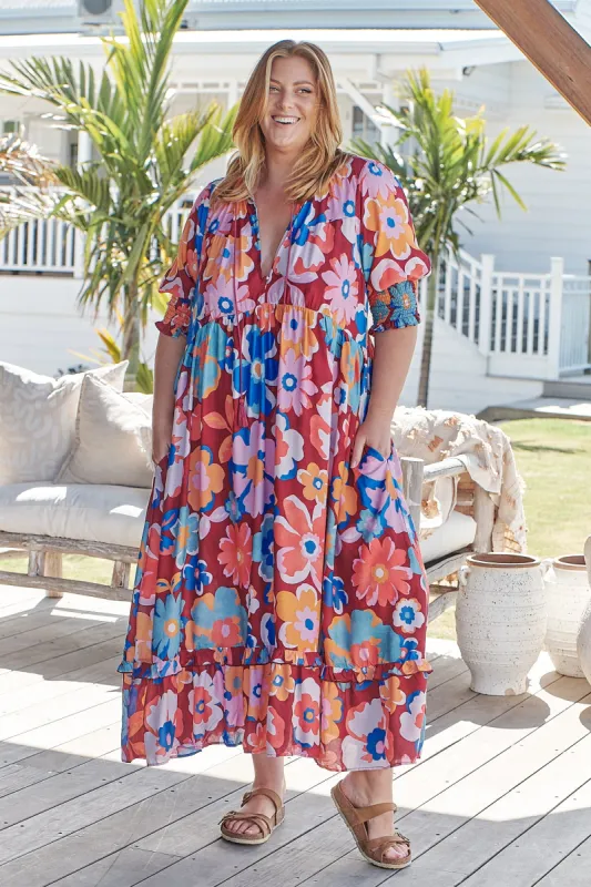 Valli Print Kora Midi sold by Lilac and Mila