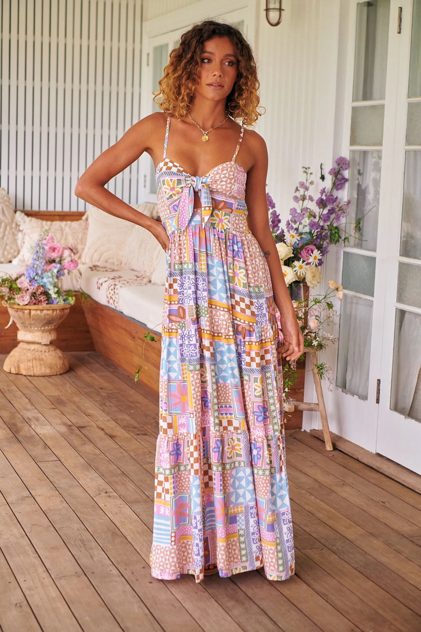 Sweet Illusions Print Bambi Maxi sold by Lilac and Mila product image thumbnail 5