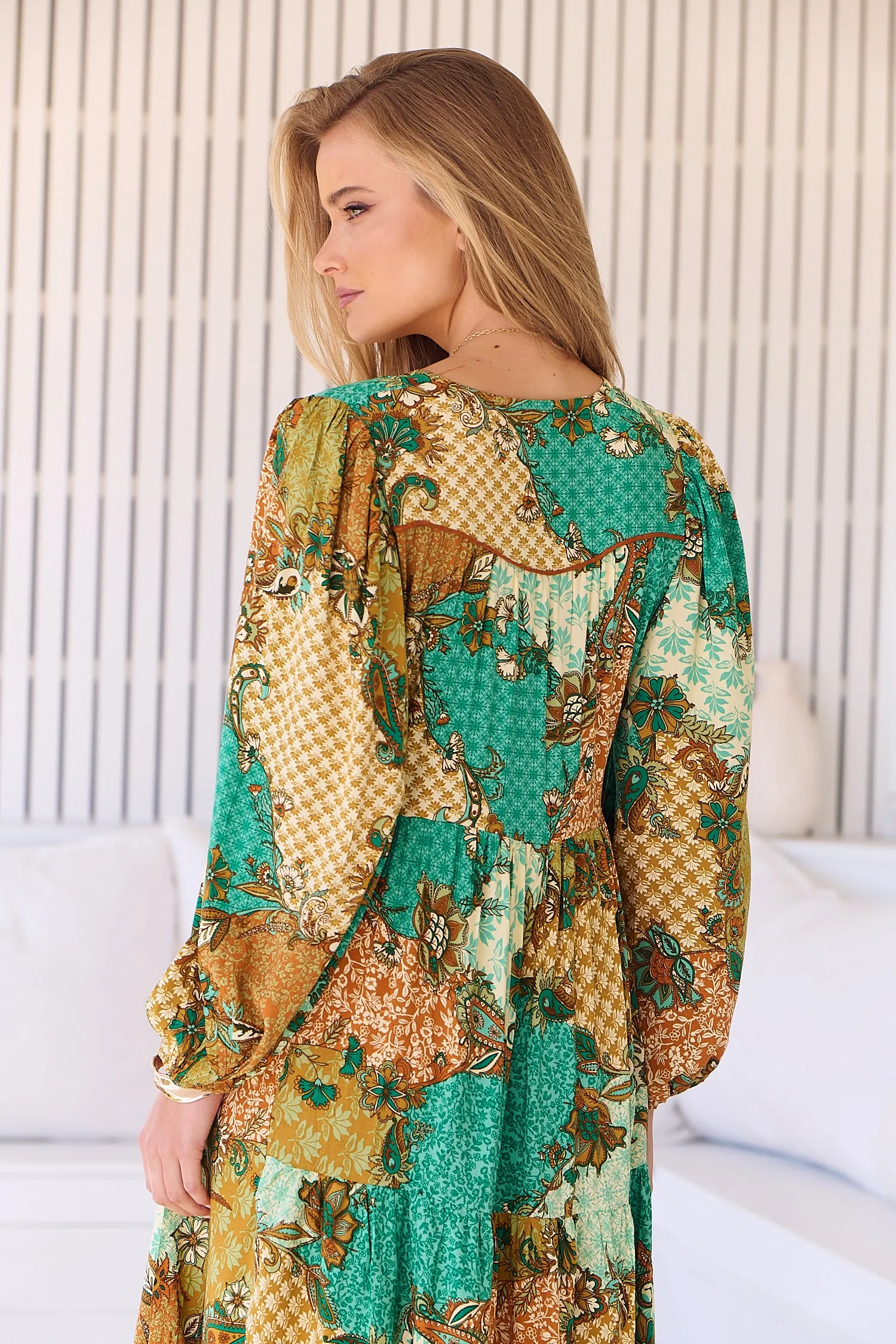 Wanderlust Print Eve Midi sold by Lilac and Mila product image thumbnail 3