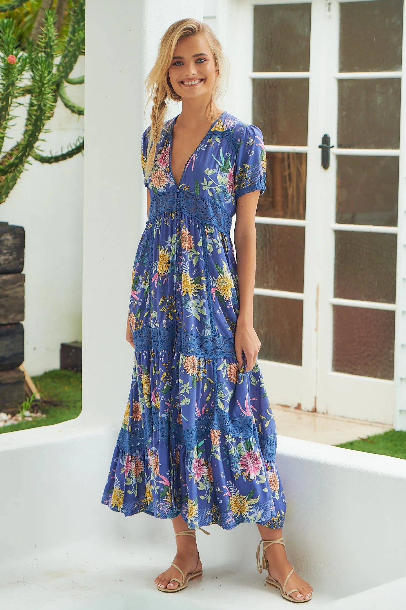 Acai Print Huntley Maxi sold by Lilac and Mila