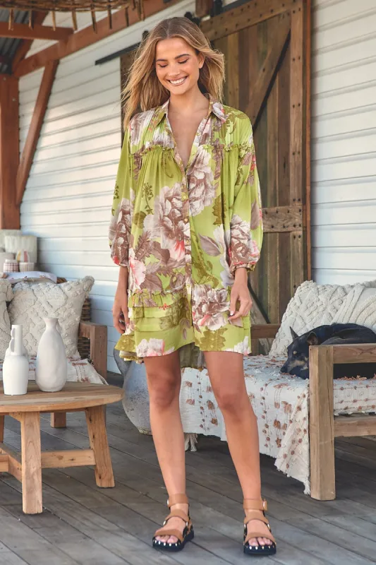 Mistletoe Print Aimee Mini Dress sold by Lilac and Mila