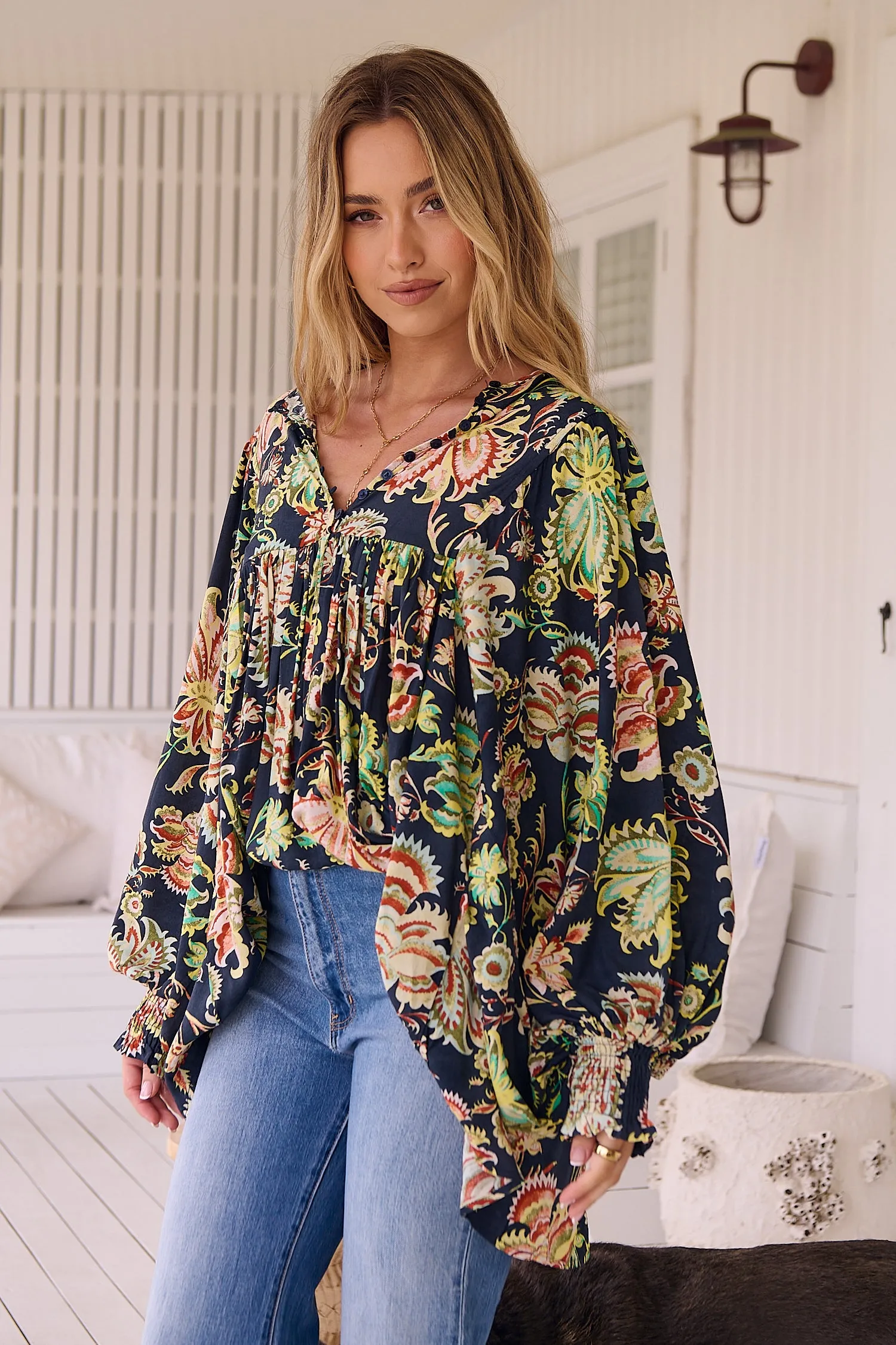 Brielle Print Paloma Blouse sold by Lilac and Mila product image thumbnail 3