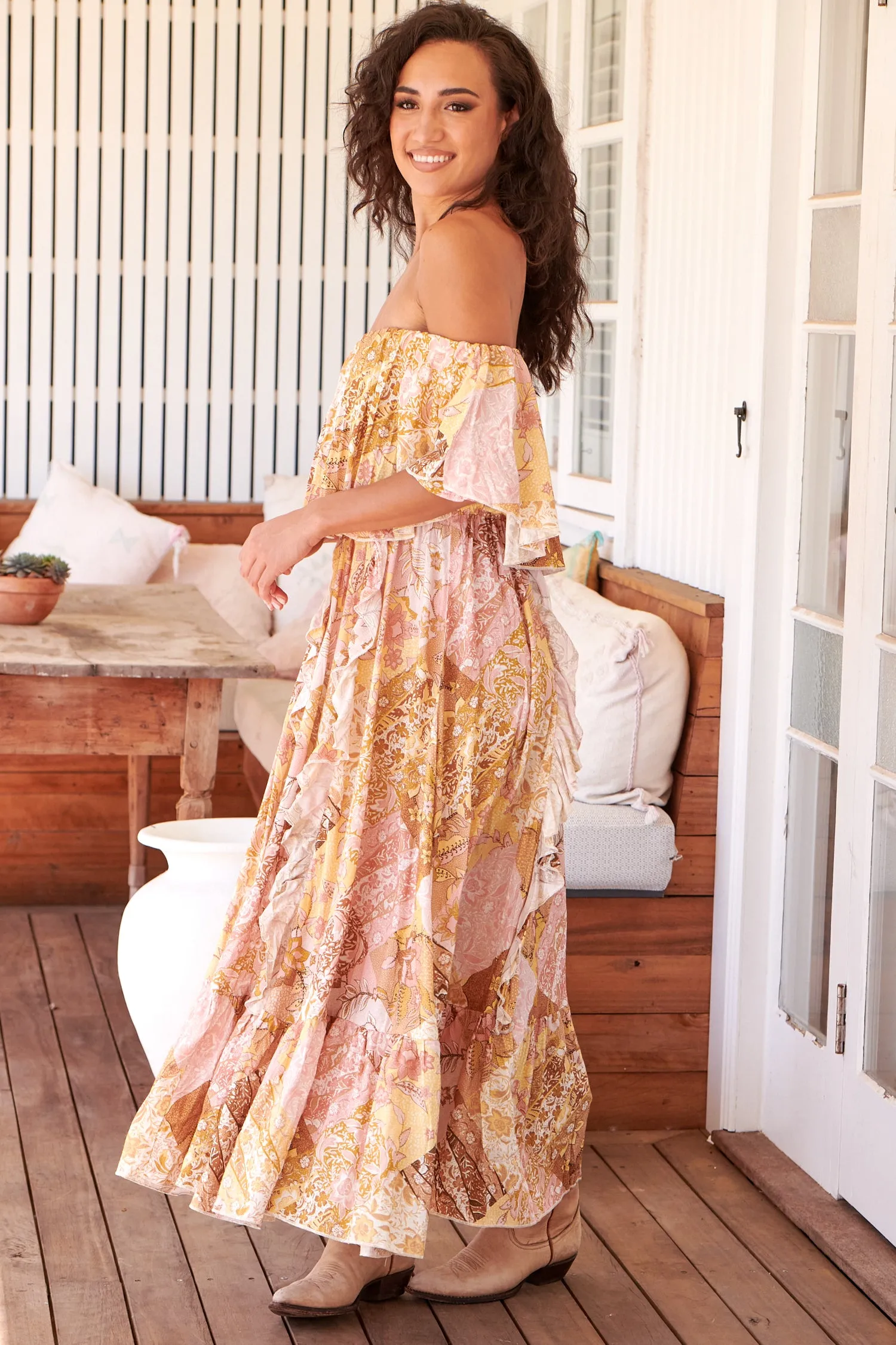 Tuscany Print Georgie Maxi sold by Lilac and Mila product image thumbnail 3